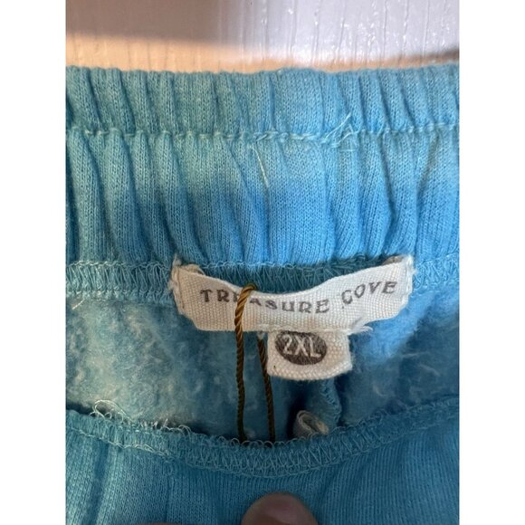 Treasure Cove Women’s Aruba Joggers Pants Size 2XL Blue Travel Vacation Cotton - Picture 5 of 7